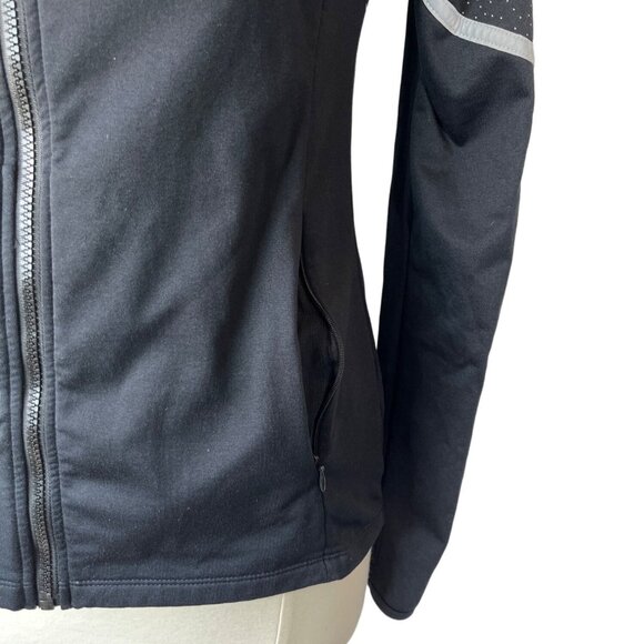 Fabletics Polka Dot Moira Front Zip Jacket Womens Small Black Gym Yoga - Picture 7 of 10